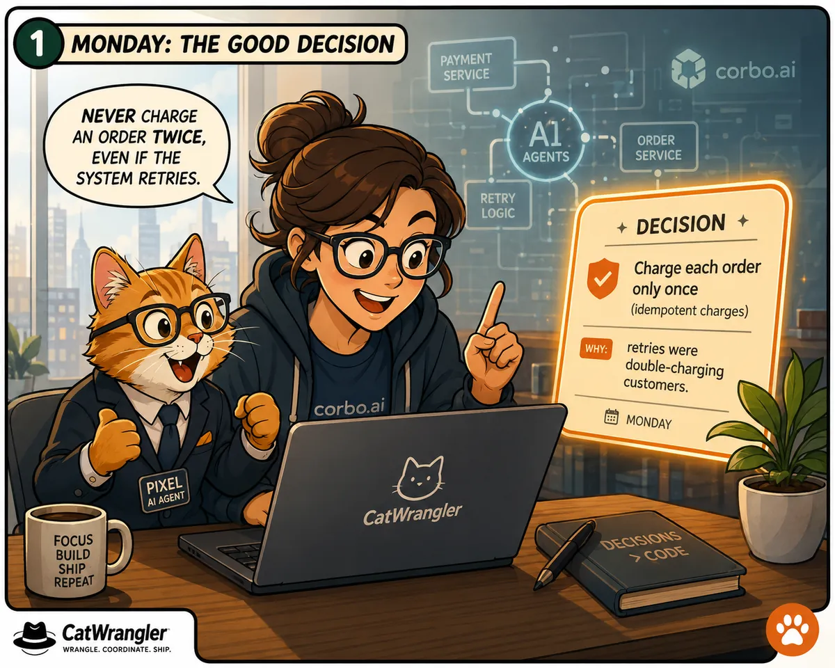 First panel of the Solo Founder comic