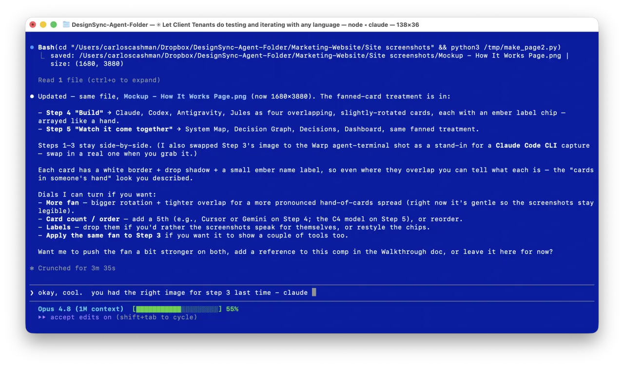 Claude Code in a terminal, fetching its setup file and connecting itself to the project after the link is pasted.